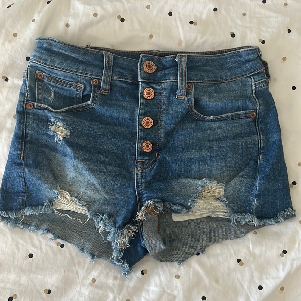 Distressed American Eagle jean shorts